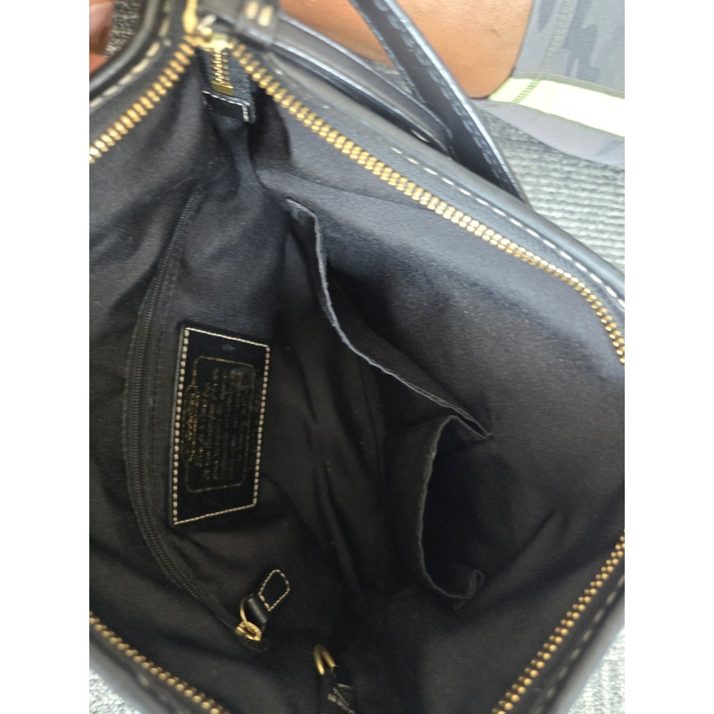Coach Black 2007 Legacy Signature Monogram Jacquard Shoulder bag Hobo Y2K 11957 - Picture 4 of 10